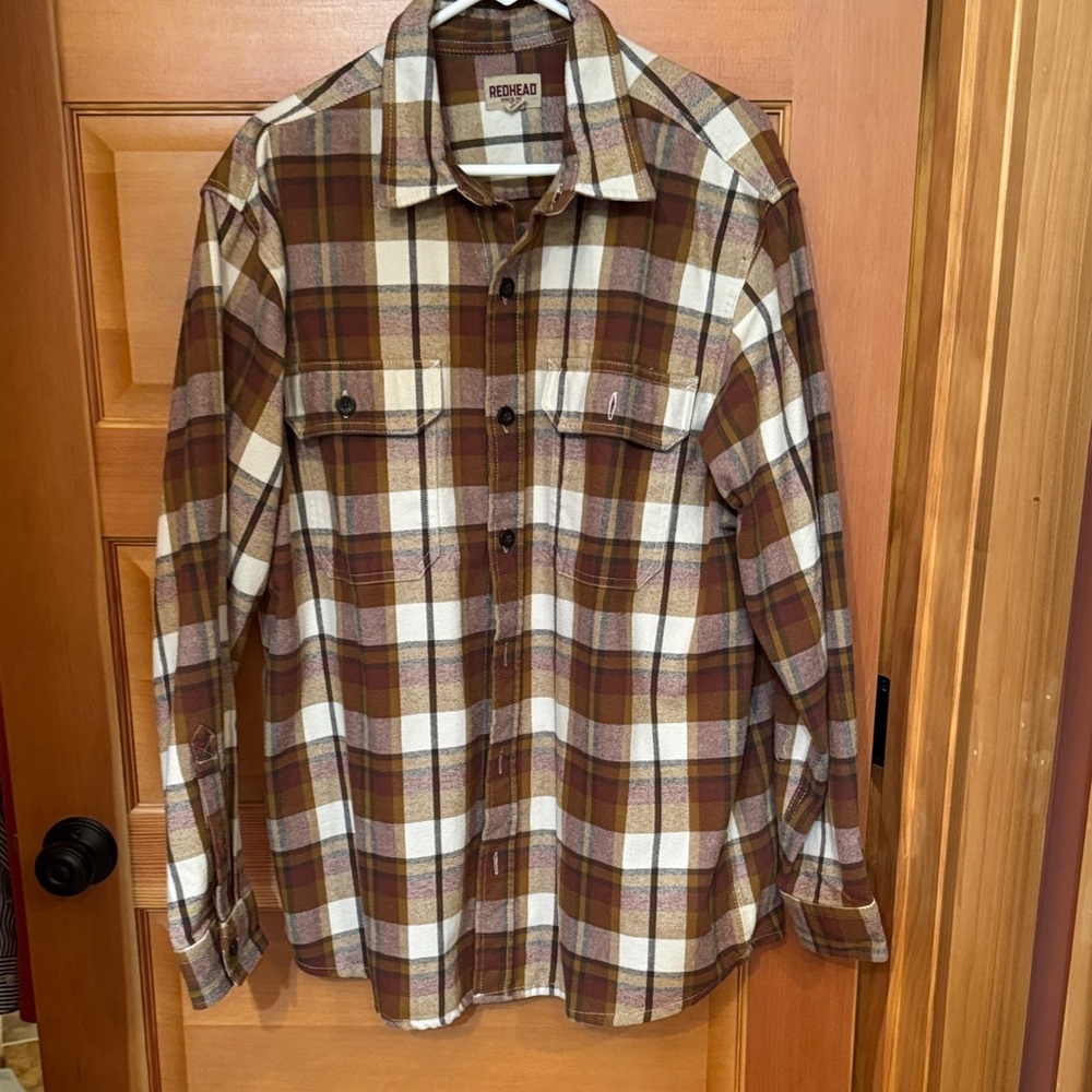 RedHead Brown Plaid Men's Shirt